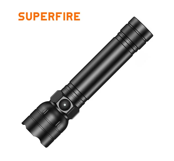 SUPERFIRE L27 Lanterna de célula seca super brilhante recarregável