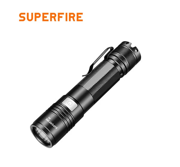 SUPERFIRE A5 395nm à prova d'água pequena luz de tocha UV preta de mão