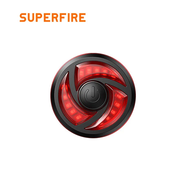 SUPERFIRE BTL02 luz de cauda de bicicleta inteligente à prova d'água