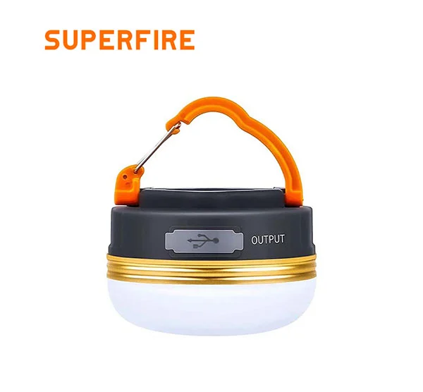 SUPERFIRE T60/T60-A luz de acampamento do banco de potência
