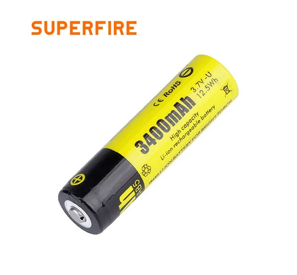 SUPERFIRE AB5 18650 bateria de lítio recarregável