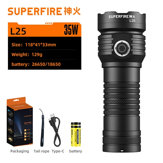 SUPERFIRE L25 Lanterna Alta Lumnes