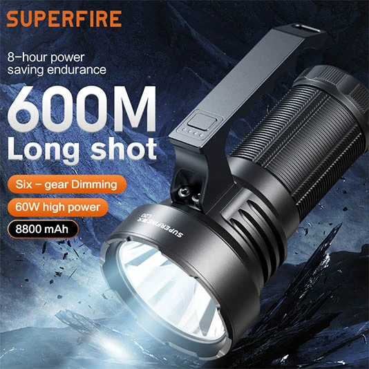 SUPERFIRE L20 Lanterna de grande capacidade