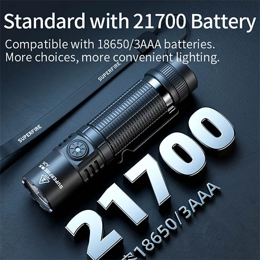 SUPERFIRE A26 Lanterna de alto brilho