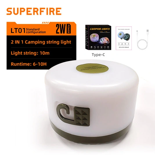 SUPERIFER LT01 Luz de corda de acampamento
