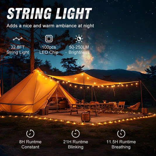 SUPERIFER LT01 Luz de corda de acampamento