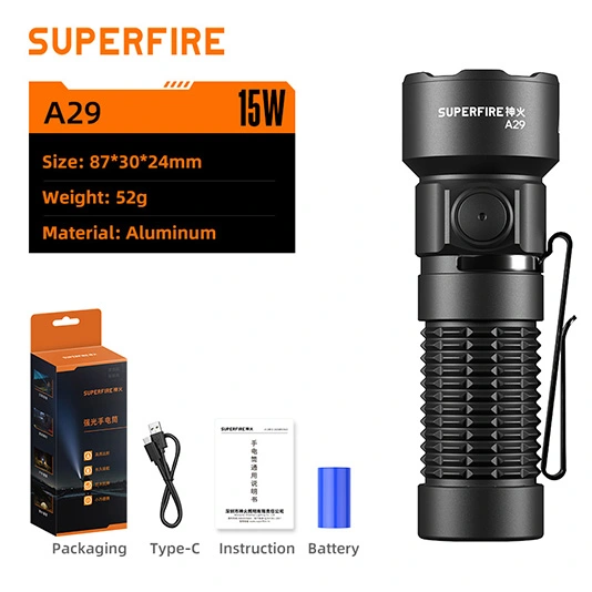 SUPERFIRE A29 Portátil Flashligth