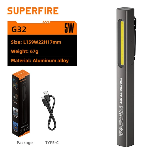 Luz de trabalho portátil SUPERFIRE G32