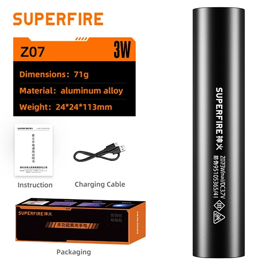 SUPERIFER Z07 395nm Lanterna UV
