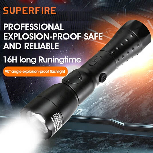 SUPERFIRE EP03 Iluminação profissional à prova de explosão