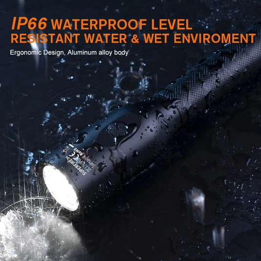 SUPERFIRE nova lanterna LED D6 à prova de explosão