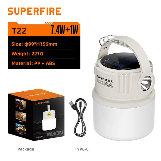 SUPERIFER T22 luz de acampamento multifuncional